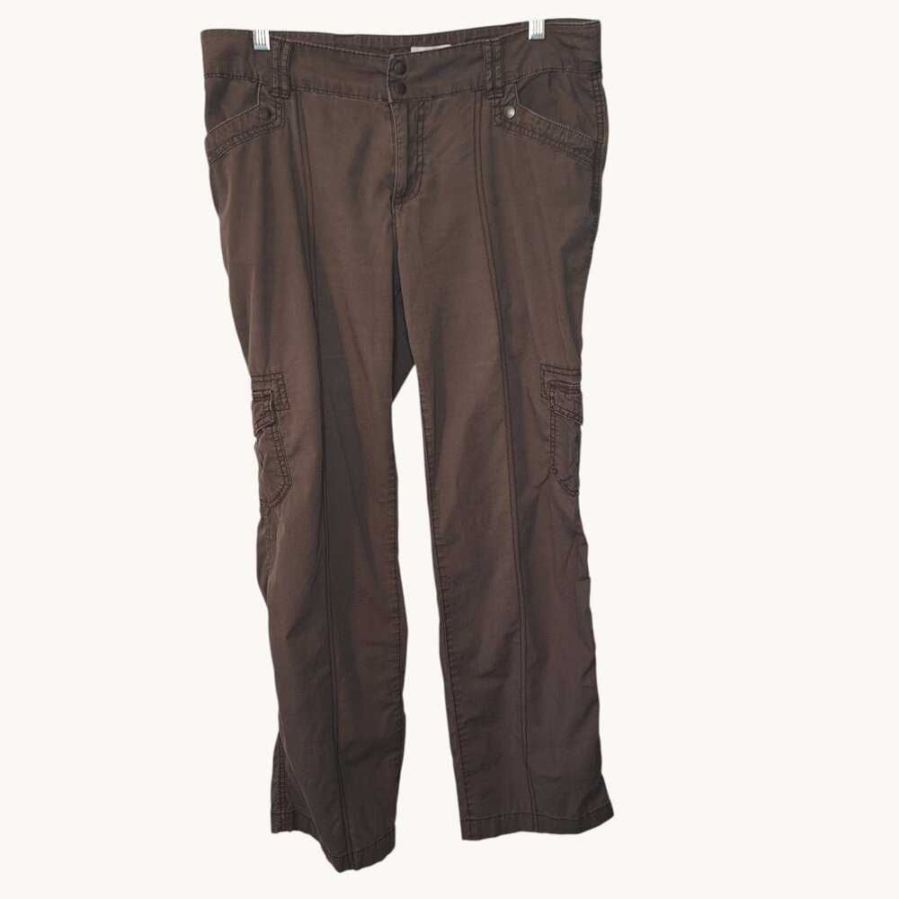 St John's Bay Olive Cargo Pants Sz 12P